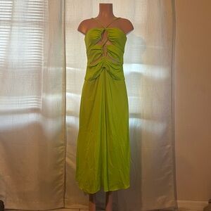 FARM Rio Neon Green Backless Dress